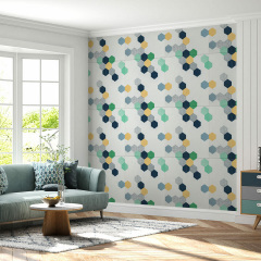 Панель стеновая 3D 700х770х4мм мозаика сине-жёлтая (D) Sticker Wall SW-00002016 Изюм