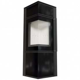 Печь-камин на дровах Kratki TORA S LB Lacobel 8 кВт сталь, угловой черный (Ø150)