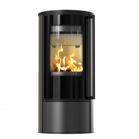 Печь-камин на дровах Kratki KOZA SKADI 5,5 кВт сталь, напольный (Ø150)
