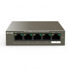 Комутатор Tenda TEF1105P-4-63W 4xFE PoE, 1xFE Uplink