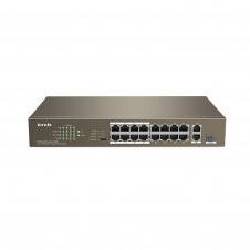 Комутатор Tenda TEF1118P-16-150W 16xFE PoE, 1xGE, 1xSFP