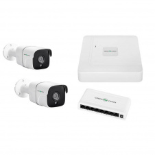 Комплект відеоспостереження на 2 камери GreenVision GV-IP-K-W60/02 5MP (Lite)