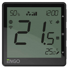 Термостат фанкойла Engo Controls EFAN-24W WiFi 24V чорний