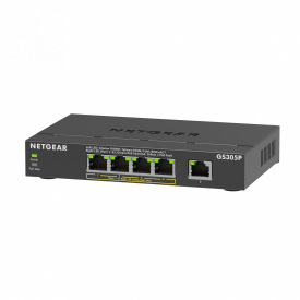 Комутатор Netgear GS305P 5xGE (4xPoE), 63Вт, Некерований