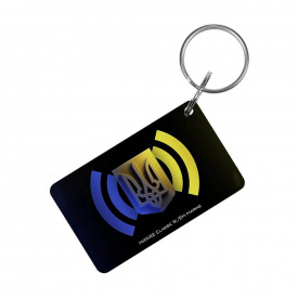 Ключ-брелок EM-Marine+Mifare Trinix Proximity-key EM+MF epoxy прямокутний 30x50 мм герб