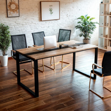 Стол для переговоров Tobi Sho LOFT "Разговор" столешница 36 мм, 1600х800х765 Дуб аппалачи