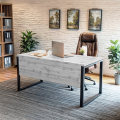Стіл керівника Tobi Sho LOFT Iceberg СКА/1 прямий стільниця 36 мм, 1600х800х765 Дуб крафт білий Київ