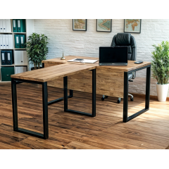 Стіл керівника Tobi Sho LOFT Gold СКГ/3 стільниця 36 мм, 1800х2000х765 Дуб аппалачі Чернігів