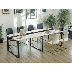Стіл для переговорів Tobi Sho LOFT Iceberg КСЛА/2/18 стільниця 18 мм, 2700х1100х750 Дуб крафт білий Городок