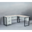 Стол угловой офисный Tobi Sho LOFT Iceberg СУЛА/5-1 с 2 ящиками столешница 18 мм, 1600х1400х750 Дуб крафт белый Киев