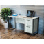 Стол письменный Tobi Sho LOFT Iceberg СПЛА/5 прямой с 2 ящиками, столешница 36 мм, 1200х600х765 Дуб крафт белый Шепетовка