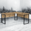 Стіл кутовий офісний Tobi Sho LOFT Gold СУЛГ/1-1 стільниця 18 мм, 1400х1200х750 Дуб аппалачі Ворожба