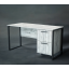 Стол письменный Tobi Sho LOFT Iceberg СПЛА/5-1 прямой с 2 ящиками, столешница 18 мм, 1600х600х750 Дуб крафт белый Жмеринка