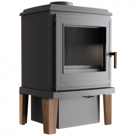 Печь-камин на дровах Kratki Koza K11 6 кВт чугун, отдельно стоящая (Ø150) (5903751288152)