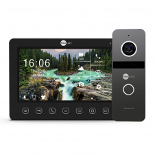Комплект відеодомофона NeoLight NeoKIT FHD Pro B Graphite з детектором руху і відеопанель