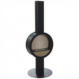 Биокамин Kratki ECHO CIRCLE стальной, без стекла, черный (ECHO/CIRCLE/50/TUV)