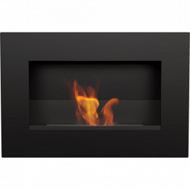 Биокамин Kratki GOLF стальной, со стеклом, черный (GOLF/CZARNY/TUV/PRZESZKLENIE)