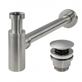 Сифон для умывальника Rea металл, никель (REA-A4400)