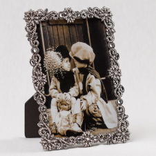 Декоративна фоторамка «Діамантові квіти» 10*15 см Angel Gifts SK15538