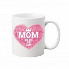Чашка Vivay Mom you are the queen 330 мл 330 мл Білий (hub_zmaefk)