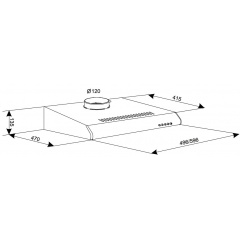 Вытяжка Eleyus Line I 60 BL (6253773) Ровно