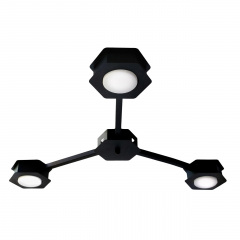 Люстра стельова MSK Electric Space на 3 плафони GX53 Чорний NL 13040-3 BK Одеса