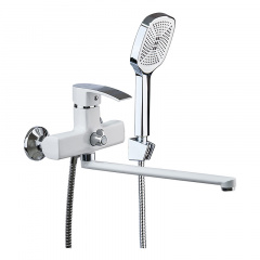 Смеситель для ванной Mixxus Magnum 006 White-Chrome (MI6202) Харьков