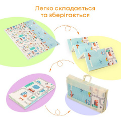 Дитячий складаний розвиваючий термокилимок Mat4Baby Дорога Ліс 200х150х0.6 см Різнокольоровий (235) SW-00000155 Ужгород