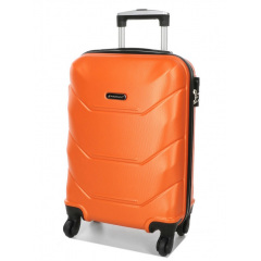 Чемодан маленький под ручную кладь S Madisson Snowball 32303 пластиковый 40л Оранжевый Виноградов