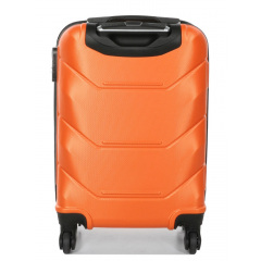 Чемодан маленький под ручную кладь S Madisson Snowball 32303 пластиковый 40л Оранжевый Виноградов