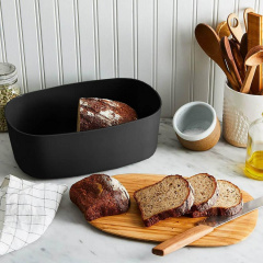 Хлібниця пластикова з кришкою Maestro 34,5х23,5х13 см MR-1776 Black Київ