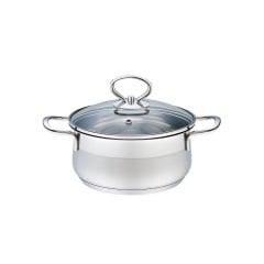 Каструля з нержавіючої сталі зі скляною кришкою 12см Maestro MR-3508-12 Київ