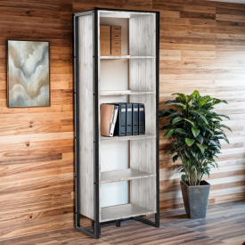 Шкаф офисный Tobi Sho LOFT Iceberg ШЛА/1 для документов, 800x400x1900 мм Дуб крафт белый