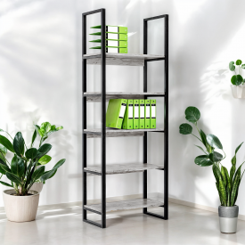 Стелаж офісний Tobi Sho LOFT Iceberg для документів, 800x400x1900 мм Дуб крафт білий