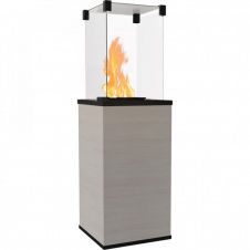 Газовый обогреватель Kratki Patio Mini 8,2 кВт сталь, уличный, натуральный (керамогранитовая отделка)