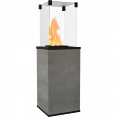 Газовый обогреватель Kratki Patio Mini 8,2 кВт сталь, уличный, серый камень (керамогранитовая отделка) Запоріжжя