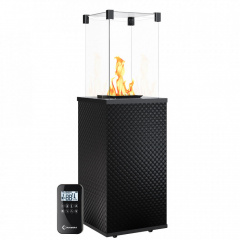 Газовый обогреватель Kratki Patio Mini 8,2 кВт сталь, уличный, черный + пульт (пикированный) Рівне