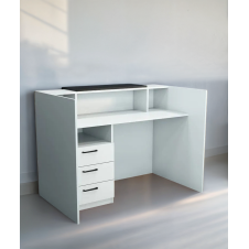 Стойка администратора Tobi Sho Ресепшн/2 для офиса, салона, 1200х800х1000 Белый/Черный