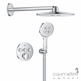 Душевая система скрытого монтажа с термостатом Grohe Grotherm SmartControl RainShower SmartActive 310 1039970000 хром