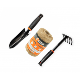 Садовий набір Polax лопатка, граблі міні, шпагат джутовий (337-001)