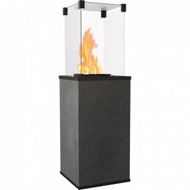 Газовый обогреватель Kratki Patio Mini 8,2 кВт сталь, уличный, графит (керамогранитовая отделка)