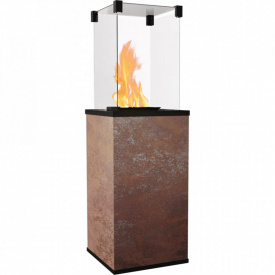 Газовый обогреватель Kratki Patio Mini 8,2 кВт сталь, уличный, коричневый (керамогранитовая отделка)