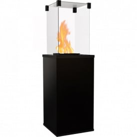 Газовый обогреватель Kratki Patio Mini 8,2 кВт сталь, уличный, черный (керамогранитовая отделка)