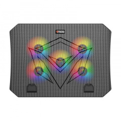Підставка кулер для ноутбука MeeTion CoolingPad CP3030 з RGB підсвіткою Black Київ