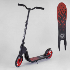 Самокат двухколесный Best Scooter c PU колесами, широким велосипедным рулем, новым зажимом руля Black/Red (98442)