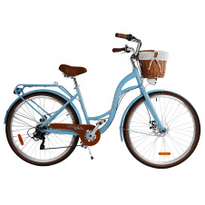 Велосипед городской 28" Corso Sonata SN-285 Shimano 7 скоростей 18" Голубой (168035)