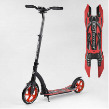 Самокат двухколесный Best Scooter с PU колесами Black/Red (100068)