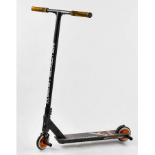 Самокат трюковый Best Scooter "CRASH" HIC-система, ПЕГИ, алюминиевый диск и дека Black/Orange (102306)