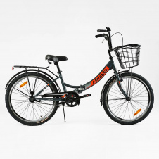 Велосипед складной односкоростной Corso Advance 24" Black and orange (148345)