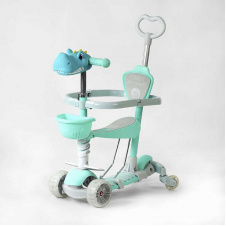 Самокат Best Scooter 5в1 PU колеса подсветка колес с бортиком Разноцветный 166619